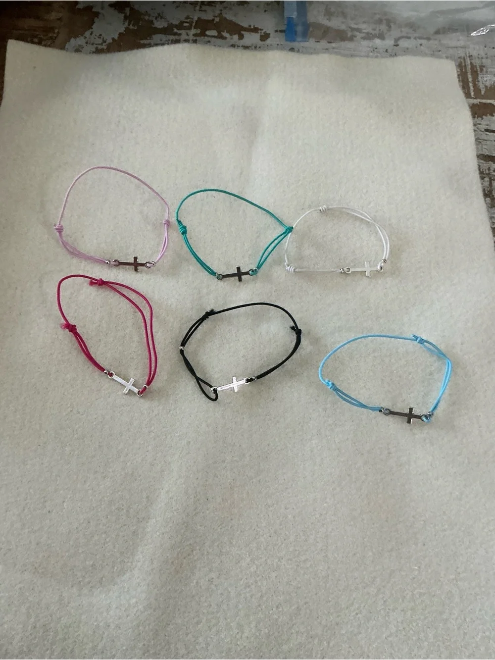 Kids Cross Cord Bracelet Set - Multicolor